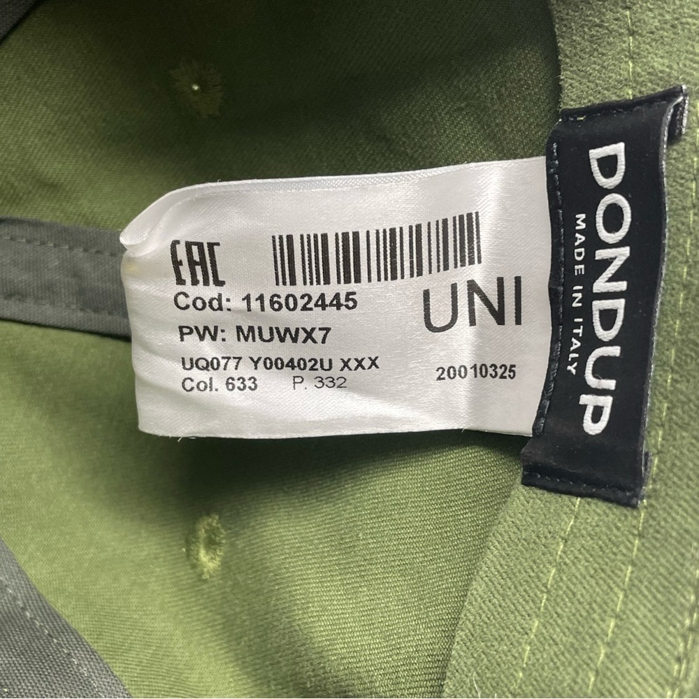 Dondup Military Green Baseball Hat - Picture 8 of 10